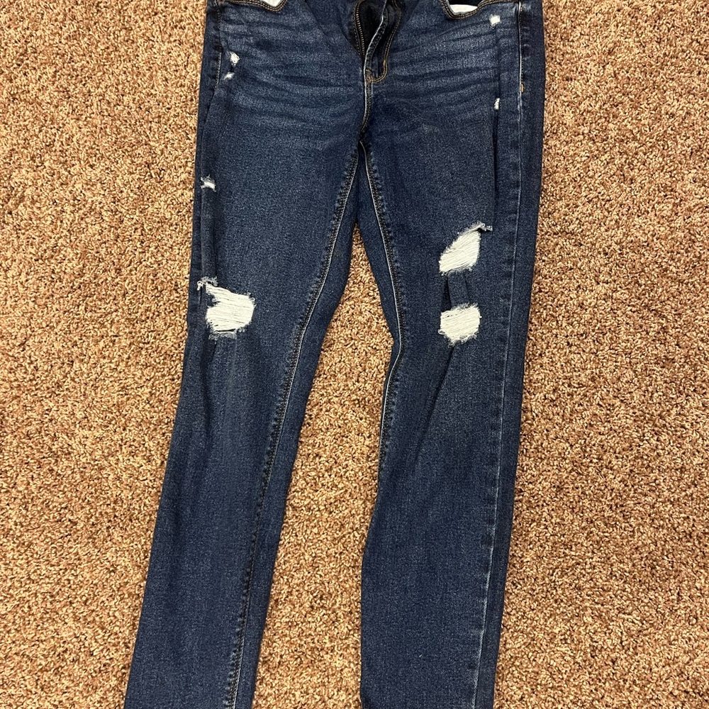 Distressed Blue Women's Jeans